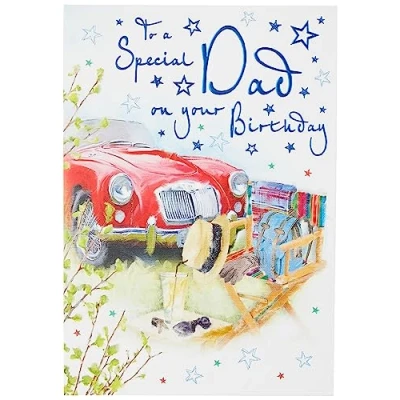 Image of Piccadilly Greetings Birthday Card Dad 9 x 6 inches Regal Publishing