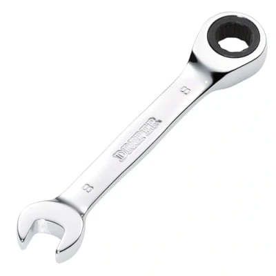 Image of Draper HI TORQ Metric Stubby Ratchet Combination Spanner, 8mm