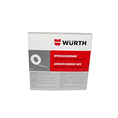 Image of Wurth 8949180 NASTRO Specchio Würth Bianco larghezza 19 mm e lunghezza 25 m, Black