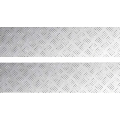 Image of vidaXL Aluminium Checker Plates 2 pcs Anti Slip 80x20 cm