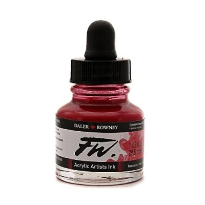 Image of Daler Rowney FW Artists Acrylic Ink 29.5 ml Pot Crimson