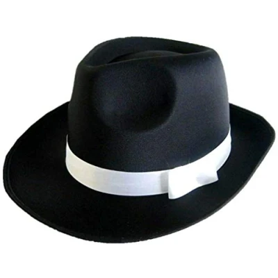 Image of Stylex 1920&#039;s Gangster Fancy Dress Trilby Hat Costume Accessories Mafia (White)