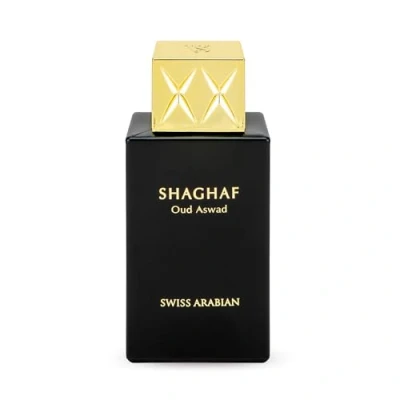 Image of Swiss Arabian Shaghaf Oud Aswad EDP Spray for Unisex Sensual and Mouthwatering Noir Wood Fragrance Long Lasting Personal Fragrance, Cologne Enchanting Fusion of Arabic Perfume 75ml