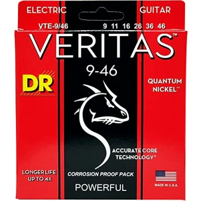 Image of DR Strings VERITAS™ Coated Core Technology Electric Guitar Strings: Light to Medium 9 46