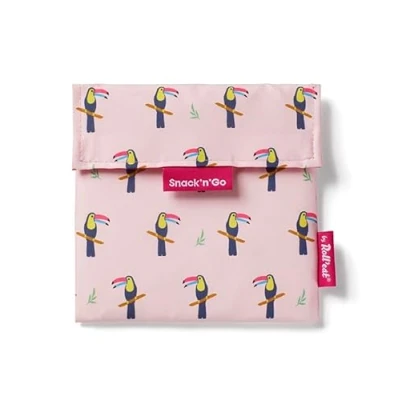 Image of Roll&#039;eat ® Reusable Snack Bag Kids Snacks Container Eco Friendly Food for Storage Tucan Holder Snack&#039;n&#039;Go Animals