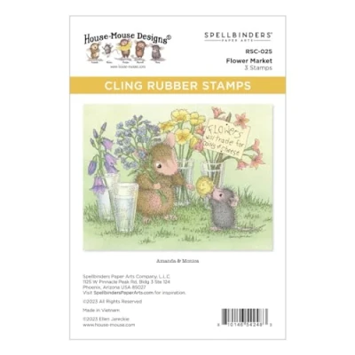 Image of Spellbinders RSC 025 Flower Market Cling Rubber Stamp Set from The House Mouse Spring Has Sprung Collection