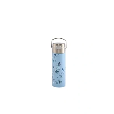 Image of Eigenart Leeza Eucalyptus Double Walled Thermal Water Bottle Stainless Steel with Sports Cap and Strainer, BPA Free, 500 ml, 11000