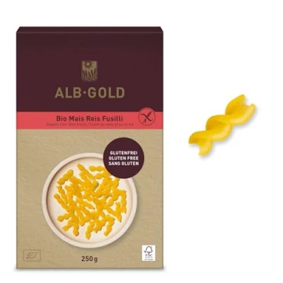 Image of Pasta (Corn Rice) Spirals Gluten Free BIO 250 g ALB GOLD