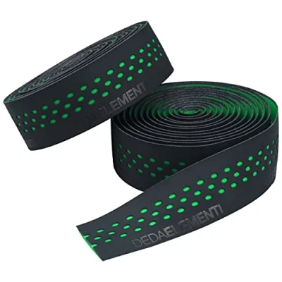 Image of Deda Elementi Presa Handlebar Tape, Black/Green, One Size