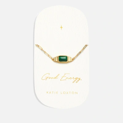 Image of Katie Loxton Malachite Gold Plated Bracelet