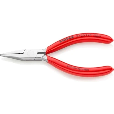 Image of Knipex Flat Nose Pliers for precision mechanics chrome plated, plastic coated 125 mm 37 23
