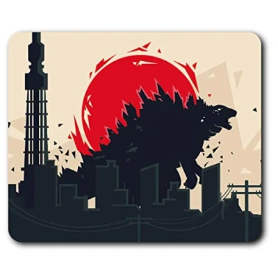 Image of Destination Vinyl ltd zilla Dinosaur Lizard Mouse Mat Pad Computer PC Laptop Gaming Office Home Desk Accessory Gadget 3311