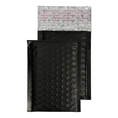 Image of Blake Purely Packaging 90 x 145 mm Matt Metallic Padded Bubble Envelopes Peel and Seal (MTB90) Jet Black Pack of 100