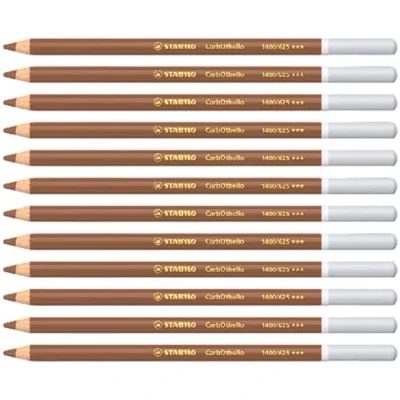 Image of Chalk Pastel Pencil STABILO CarbOthello Pack of 12 Burnt Umber