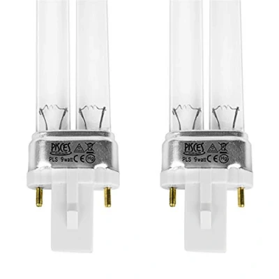 Image of Pisces Twin Pack 9w (watt) PLS Replacement UV Bulb Lamp for Pond Filter UVC
