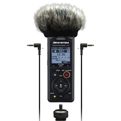 Image of OM SYSTEM LS P5 Video Camera Kit, Hi Res Audio Recorder incl. Windscreen, Hot Shoe Adapter, 3.5 mm Cable, widespread Directional Control, 16 GB memory, 37h runtime
