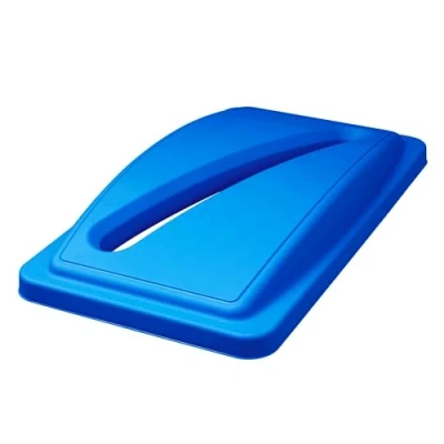 Image of Chabrias Ltd Slim Bin Lid Blue Paper Slot UK Made Colour Coded Recycling Lids for Slimline Bins Durable, Easy Fit Waste Segregation Management Systems