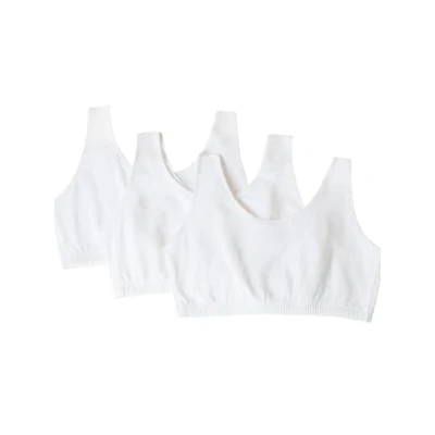 Image of Fruit of the Loom Women&#039;s Built Up Tank Style Sports Bra, Opaque, White, 36 (Pack 3)