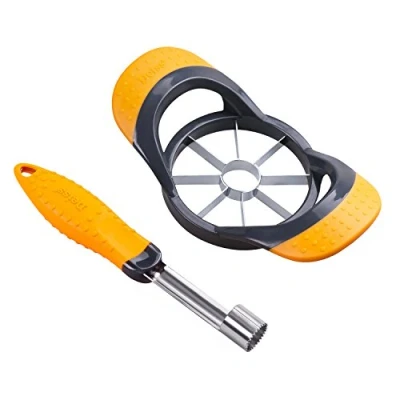 Image of Deiss PRO Apple Slicer &amp; Corer Set — Cutter and Fruit for Apple, Pear, Avocado, Peach Sharp Stainless Steel Blades with Ergonomic Non Slip Handles Dishwasher Safe