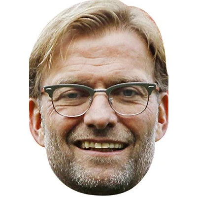 Image of Jurgen Klop Football Sensation Celebrity Cardboard Party Face Mask Fancy Dress