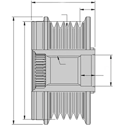 Image of 6421500760, A6421500760 Freewheel Clutch HELLA 9XU 358 038 751 52,2mm with cap MERCEDES BENZ: ML Class, R Class