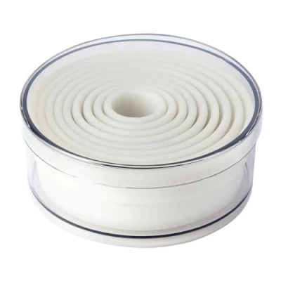 Image of Schneider GT141 A166100 Plain Round Pastry Cutters Set of 9, Nylon, Off White