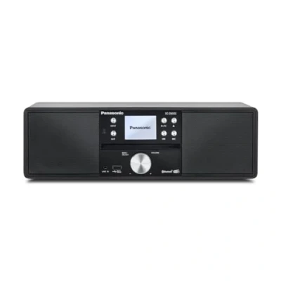 Image of Panasonic SC DM202EG K Compact Micro Hi Fi Stereo System with CD, DAB+/FM Radio, USB and Bluetooth, 24W Speakers, Remote Control, 2.4&quot; TFT LCD Display, EQ Settings, Black.