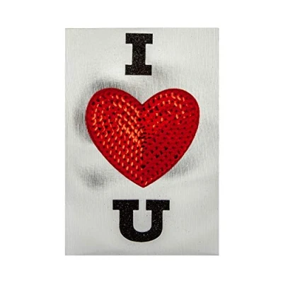Image of Hallmark Anniversary Love Card Signature Collection Sequin Heart Design