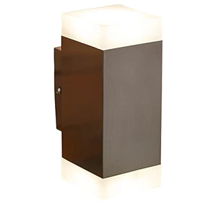 Image of Biard Square Up/Down Light IP44 Rated Outdoor Security Ideal for Garden, Porch &amp; Front Door