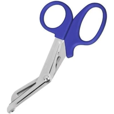 Image of Tuff Cut Scissors Tough Shears First Aid Nurse Paramedic Emergency EMT for Nurses, Doctors, Firefighters, Paramedics (Blue, Small 5.5&#039;&#039;)