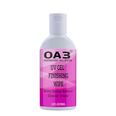 Image of UV NAIL Acrylic/Gel FINISHING WIPE, Sticky Residue Remover, Cleanser, Brush Cleaner size 50ml