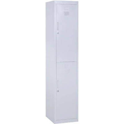 Image of Vinsetto Locker Cabinet Storage Cold Rolled Steel w/Shelves Vertical Cupboard Grey 38 x 46 180 cm
