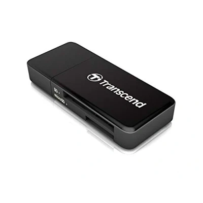 Image of Transcend Multifunctional card Reader in White (with a SD and microSD slot USB connector) 3.1 Gen 1 TS RDF5W