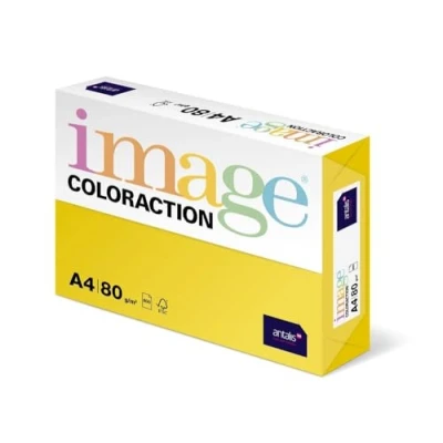 Image of Image Coloraction Canary Coloured Copier Paper DIN A4, 210 x 297 mm, 80 g/m² Colourful, Wood Free Printer for Copiers 500 Sheets Yellow