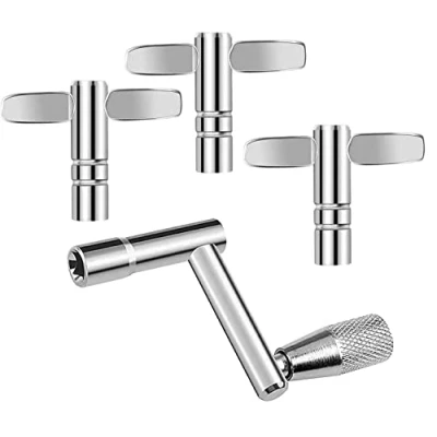 Image of BOBOZHONG Drum Key,Drum Tuning Key Continuous Motion Speed 3 x T type Wrench and 1 Z Percussion Instruments Parts for Drummers Universal