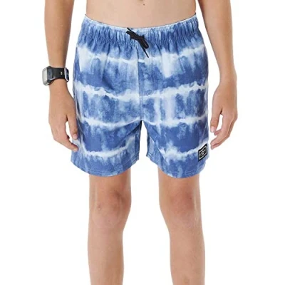 Image of RIP CURL Boys Tube Heads Dye Volley Boardshorts 14 Yrs Dusty Blue