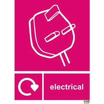 Image of Electrical Recycling Sign Self Adhesive Vinyl 150mm x 100mm