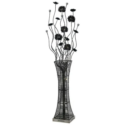 Image of (DH) Majella Floor Lamp 7 Light G4 Polished Chrome/Black/Crystal, NOT LED/CFL Compatible