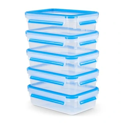 Image of Emsa N1030700 Clip &amp; Close Fresh tin, Plastic, Transparent/Blue