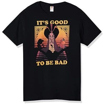 Image of Disney Men&#039;s Aladdin Ambitious T Shirt, Black, S