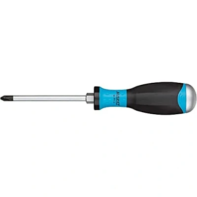 Image of Hazet Screwdriver, Phillips Profile PH, 1 Piece, Blade matt Chrome Plated, Burnished tip, 810U PH1