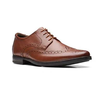 Image of Clarks Mens Howard Wing All Product Categories Shoes &amp; Bags Men&#039;s Lace ups Other (lace ups), Dark Tan, 6 UK