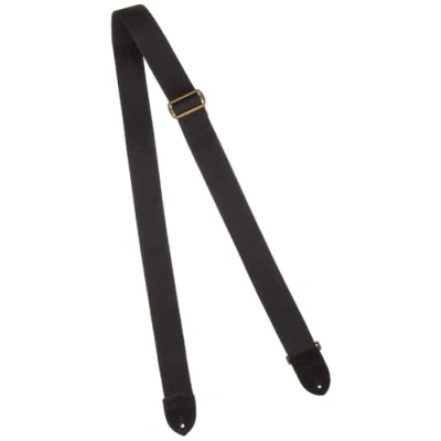 Image of Fender Cotton/Leather Strap 2&quot; Black