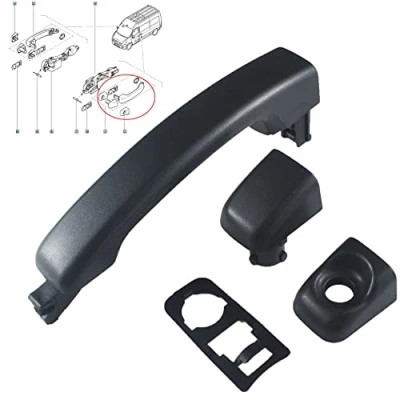 Image of ZEALfix Door Handle for Renault Master MK3 Vauxhall Movano Vivaro Nissan NV400 MK4 806069981R Sliding Exterior 806075963R