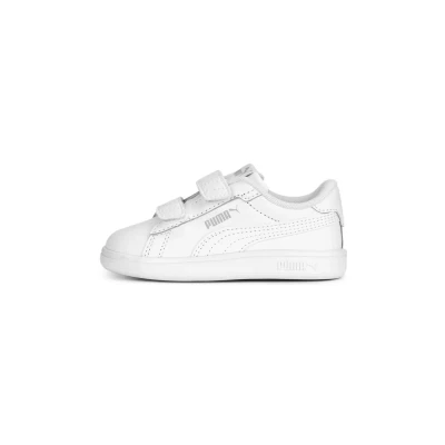 Image of Puma Smash 3.0 Unisex Trainers for kids, Size: 9K, Whitecool light gray Leather