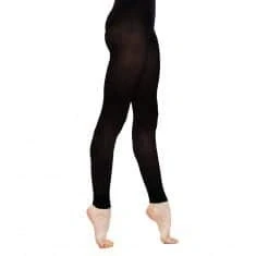 Image of Silky Footless Dance Tights Black Girls Sizes 10% Spandex (Age 9 11 Years (up to 140cm))