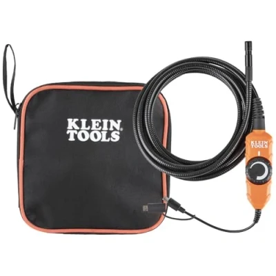 Image of Borescope Digital Camera with LED Lights, for Android Devices, USB C or Micro Connection; No Batteries Needed Klein Tools ET16