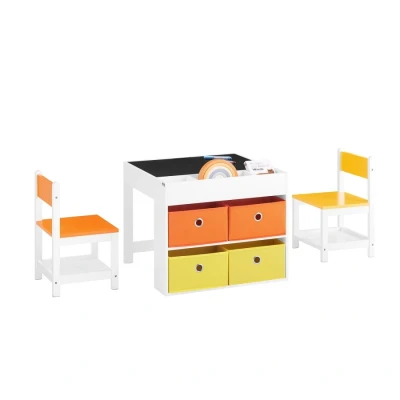 Image of Children Table and 2 Chairs Play Activity Set,KMB75 K W Sobuy