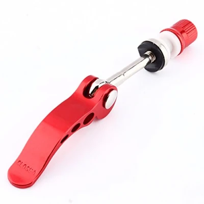 Image of Bike Seatpost Clamp Bolt Quick Release Bicycle Seat Post Skewer for Outdoor Cycling,Red