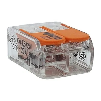 Image of 50er Set Wago Connection terminals 20x 2 Wires 3 10x 5 with Lever 0,2 4 qmm Small Design, Transparent